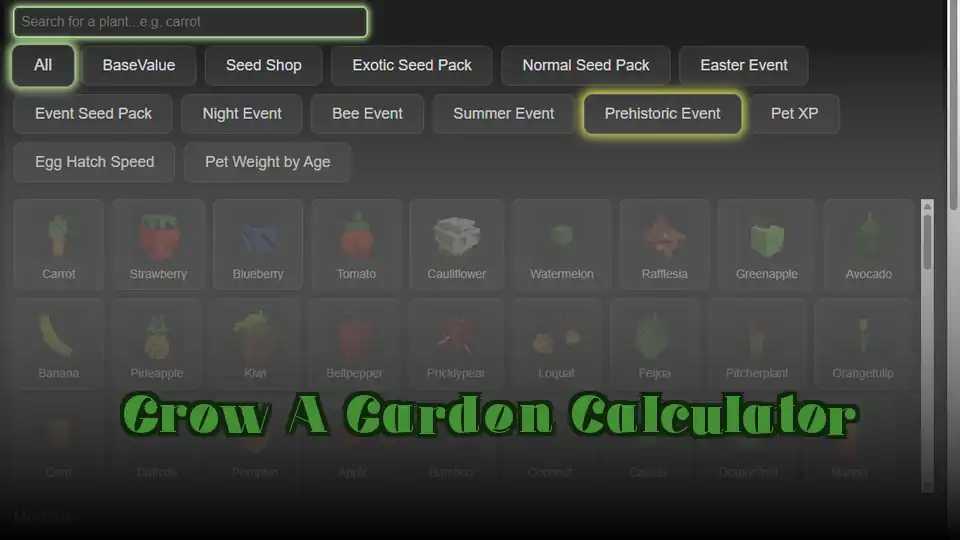Grow A Garden Calculator